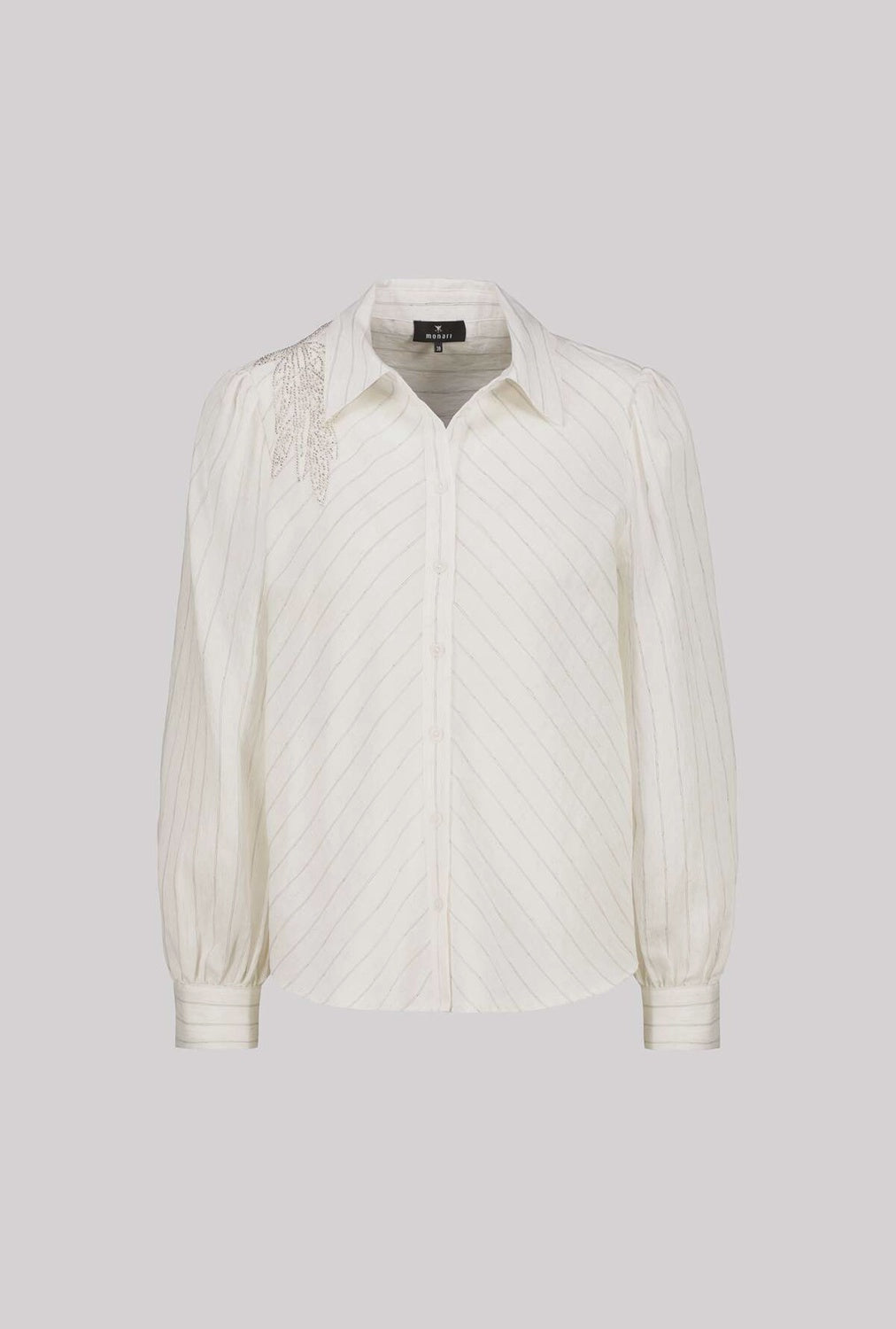 Monari Blouse With Embroidery in Marble Pattern 410544