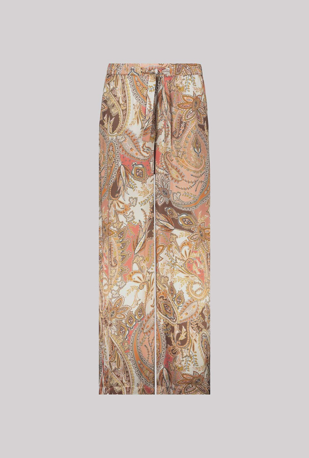 Monari Palazzo Pants With Paisley Pattern in Mocca Pattern 410580