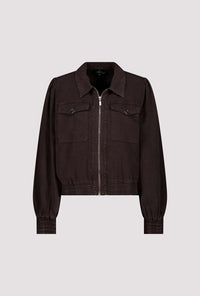 Monari Jacket With Decorative Buttons in Coffee 410664