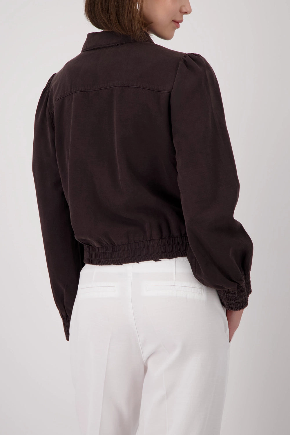 Monari Jacket With Decorative Buttons in Coffee 410664