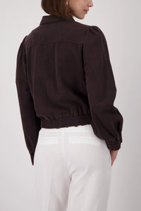 Monari Jacket With Decorative Buttons in Coffee 410664