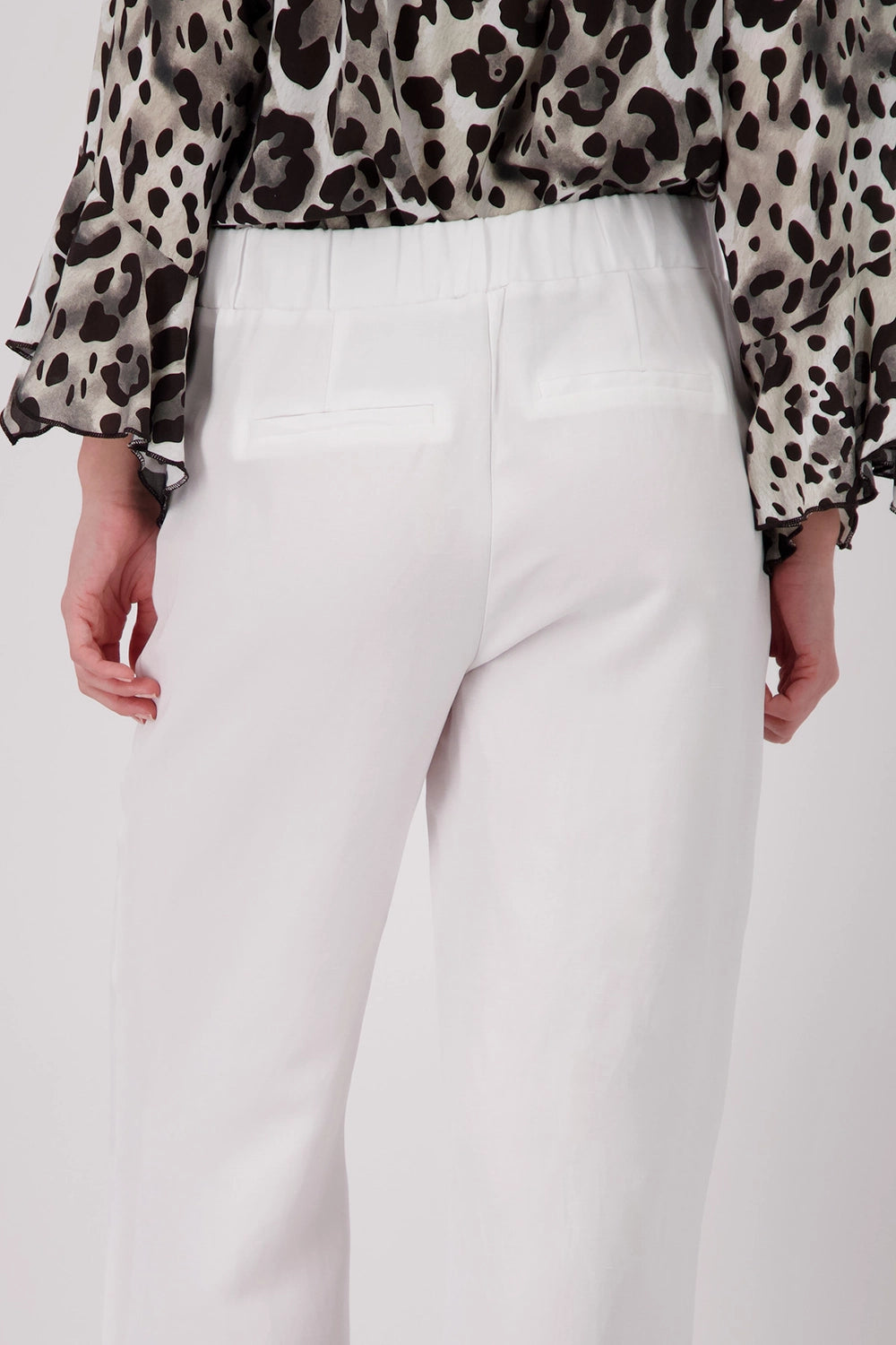 Monari Cropped Wide Leg Pants in Cream 410673 - Pre-Order September Delivery