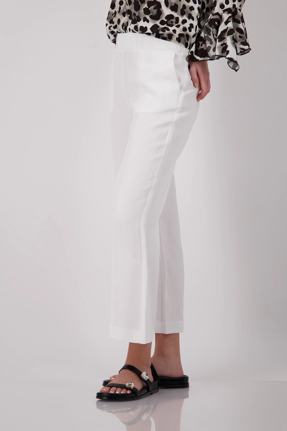 Monari Cropped Wide Leg Pants in Cream 410673 - Pre-Order September Delivery
