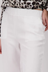 Monari Cropped Wide Leg Pants in Cream 410673 - Pre-Order September Delivery