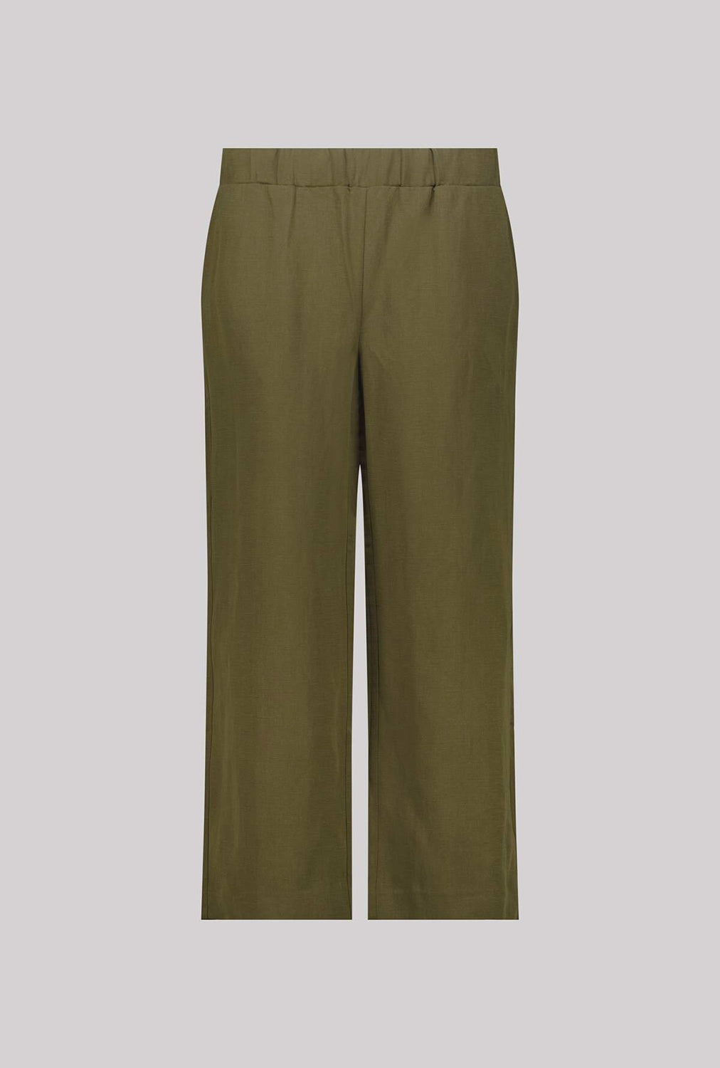 Monari Cropped Wide Leg Pants in Olive 410673
