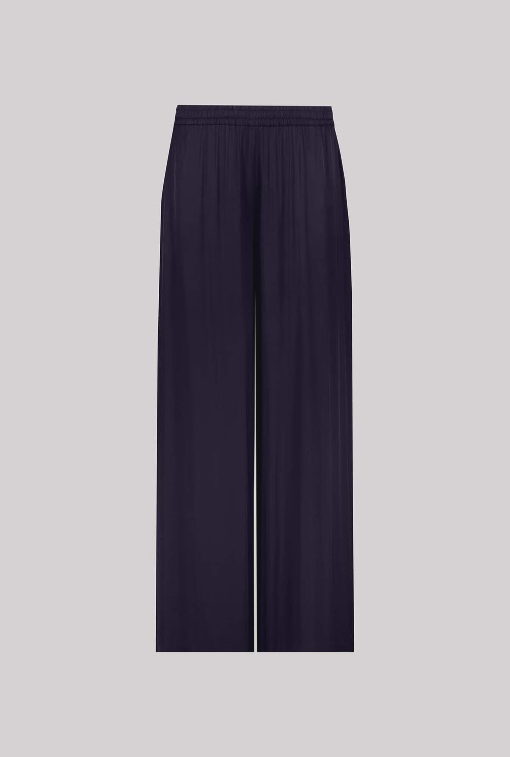 Monari Satin-Look Palazzo Trousers in Marine 410677