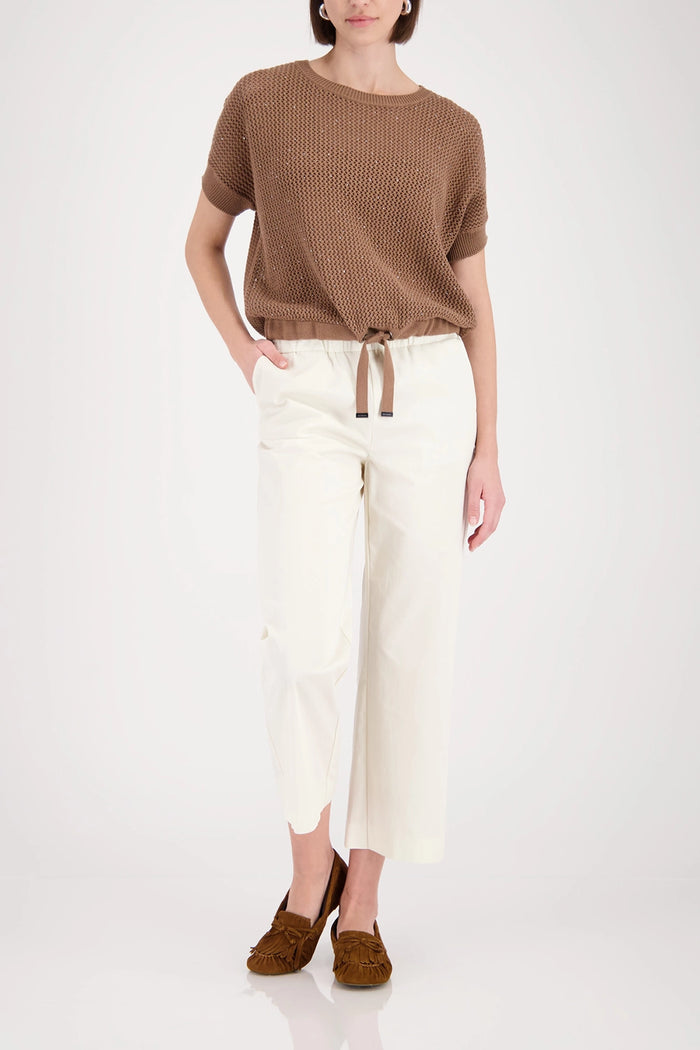 Monari Culottes Trousers in Marble 410748