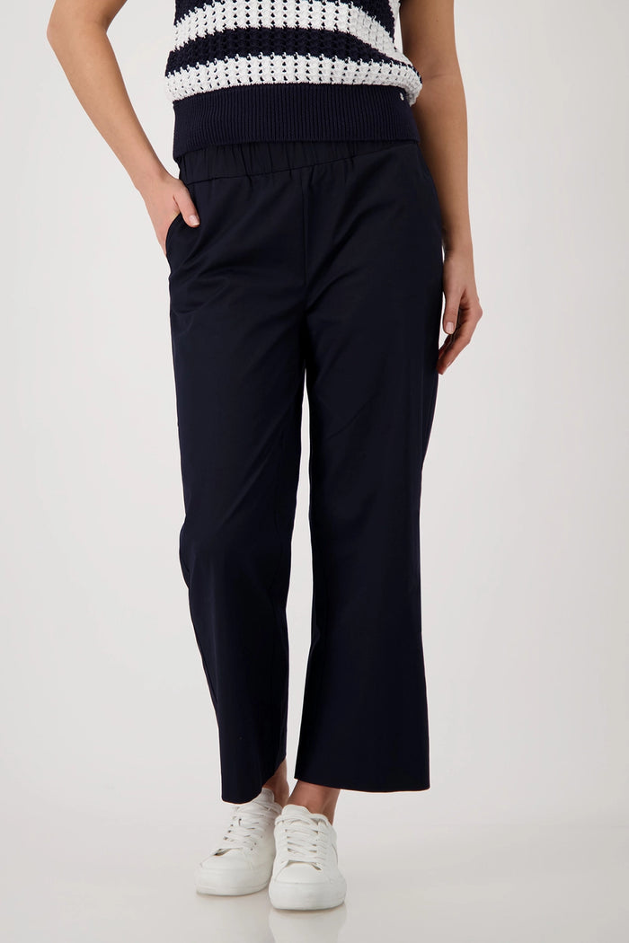 Monari Culottes Trousers in Marine 410748