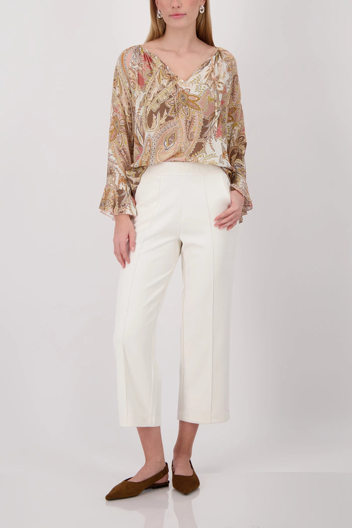 Monari Joggers With Elasticated Waistband in Marble 410769 - Pre-Order September Delivery