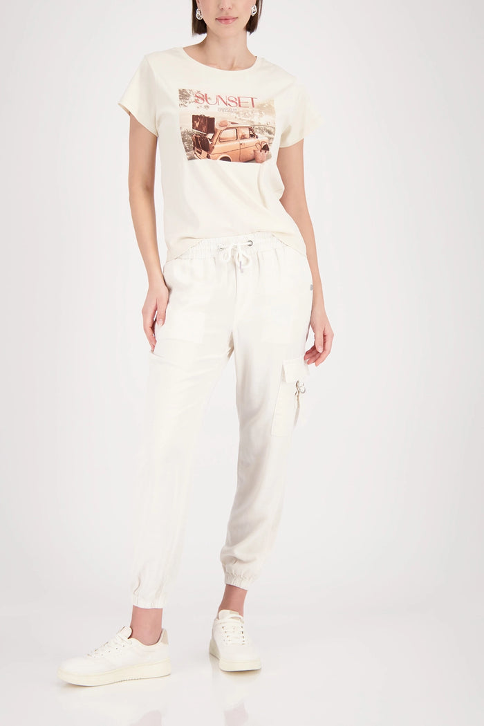 Monari Joggers With Drawsting in Marble 410770 - Pre-Order September Delivery