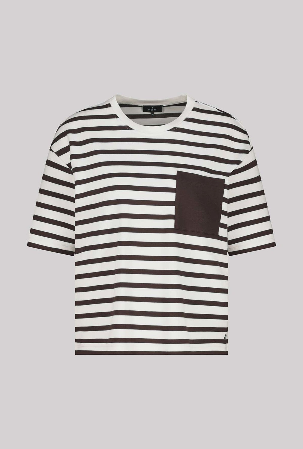 Monari Striped Sweatshirt in Coffee Striped 410805