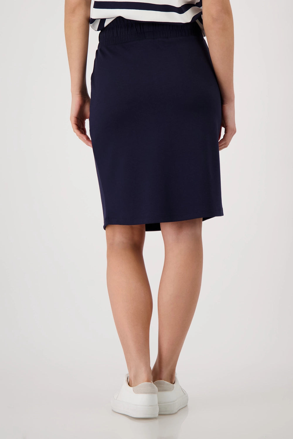 Monari Skirt With Side Pockets in Marine 410806