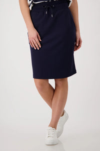 Monari Skirt With Side Pockets in Marine 410806