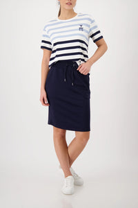 Monari Skirt With Side Pockets in Marine 410806