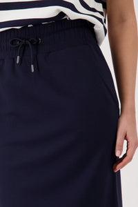 Monari Skirt With Side Pockets in Marine 410806