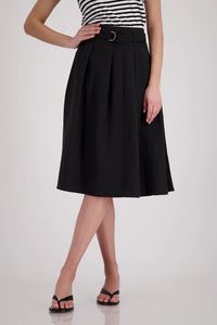 Monari Skirt With Fabric Belt in Black 410832