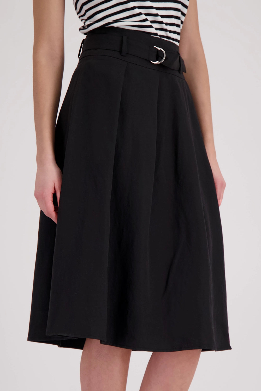 Monari Skirt With Fabric Belt in Black 410832