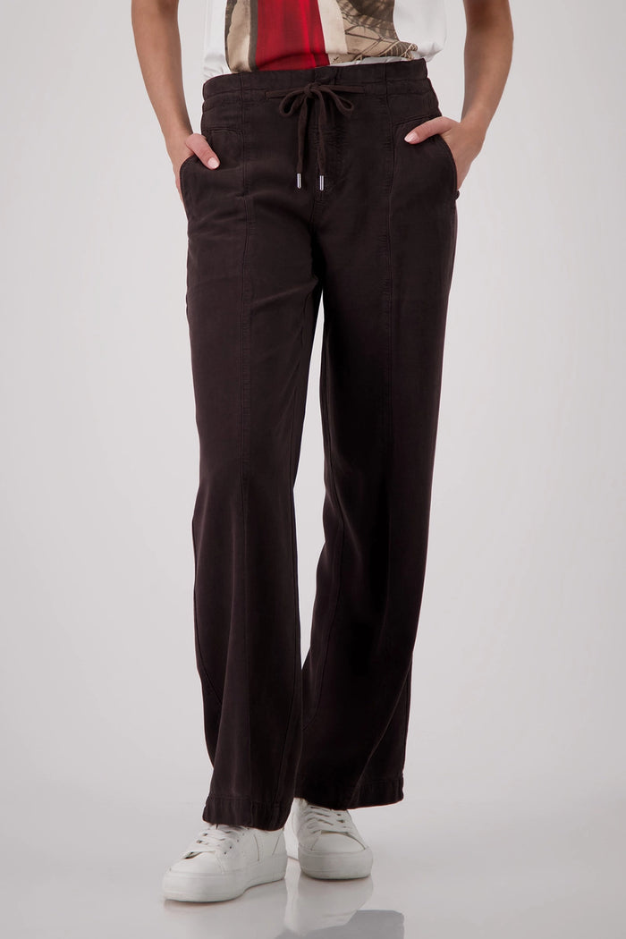 Monari Wide Leg Trousers in Coffee 410843 - Pre-Order September Delivery