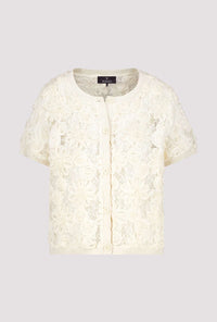 Monari Cardigan With Floral Pattern in Marble 410856