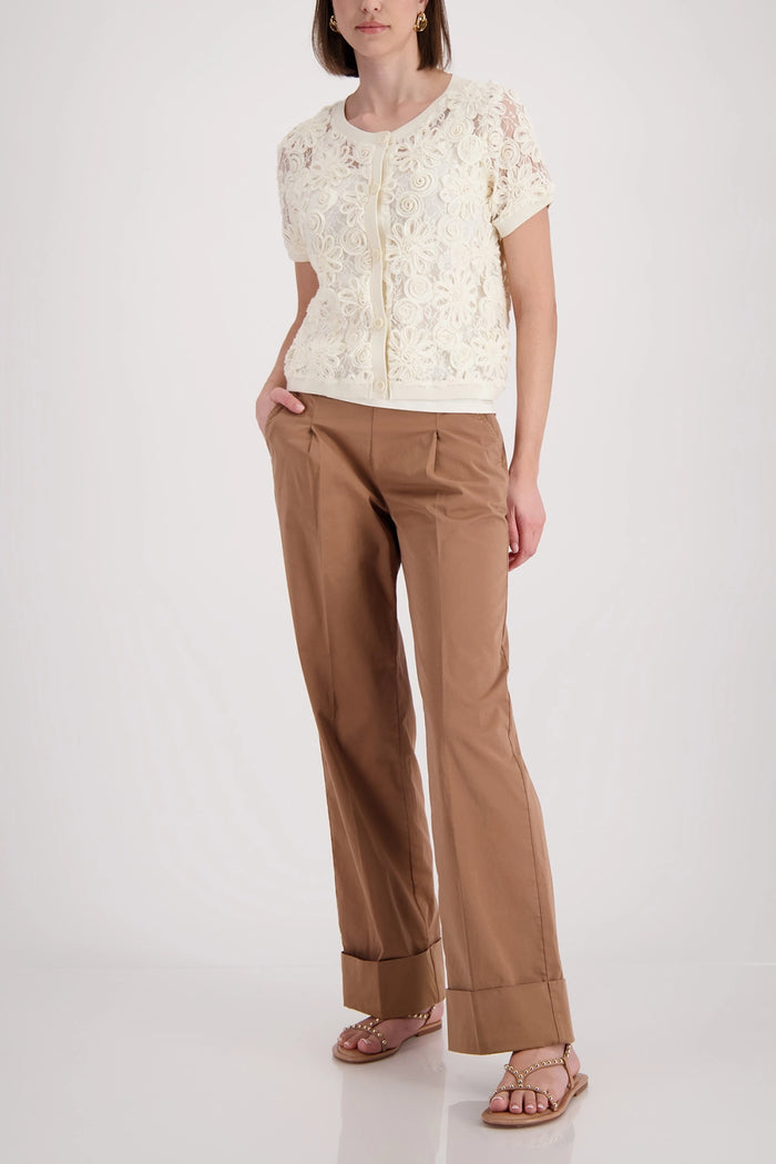 Monari Cardigan With Floral Pattern in Marble 410856 - Pre-Order September Delivery