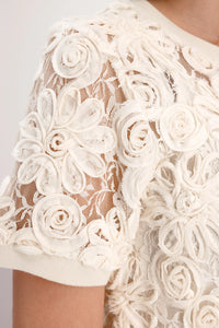 Monari Cardigan With Floral Pattern in Marble 410856