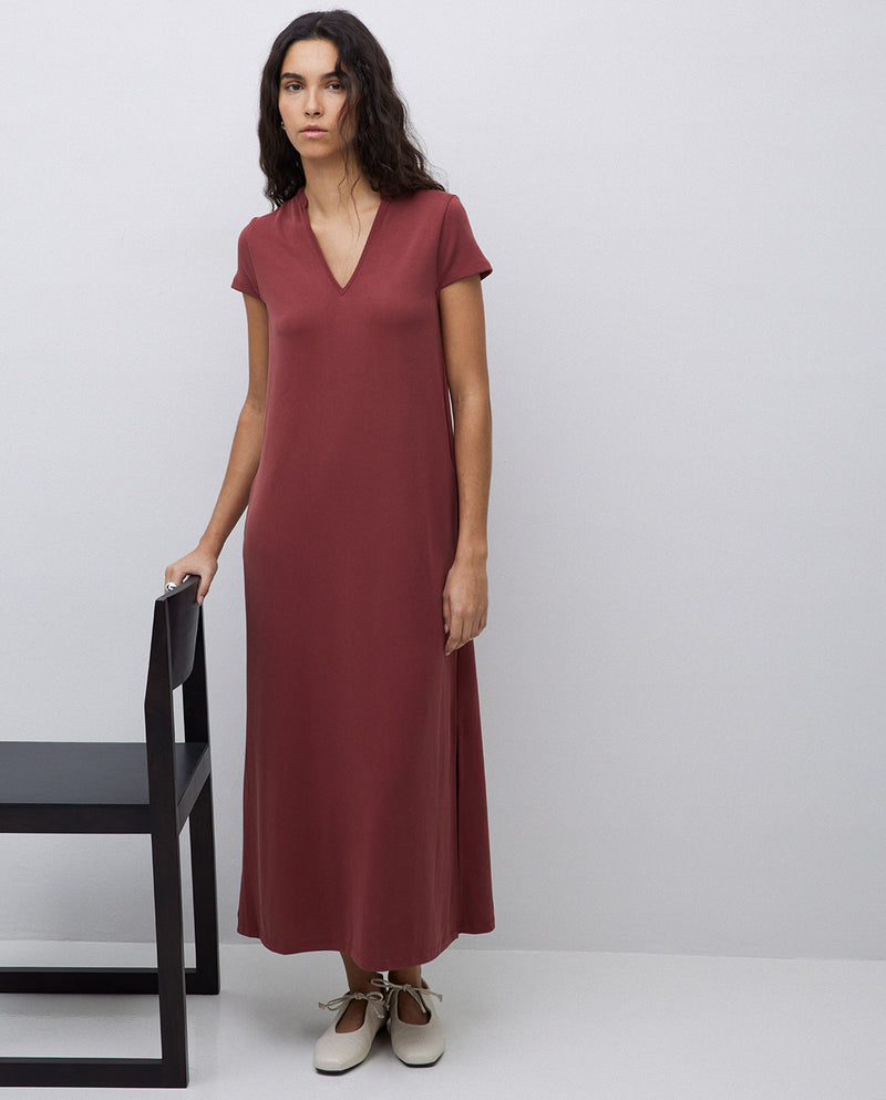 Yerse S/Sleeve V Neck Dress 42113Ys