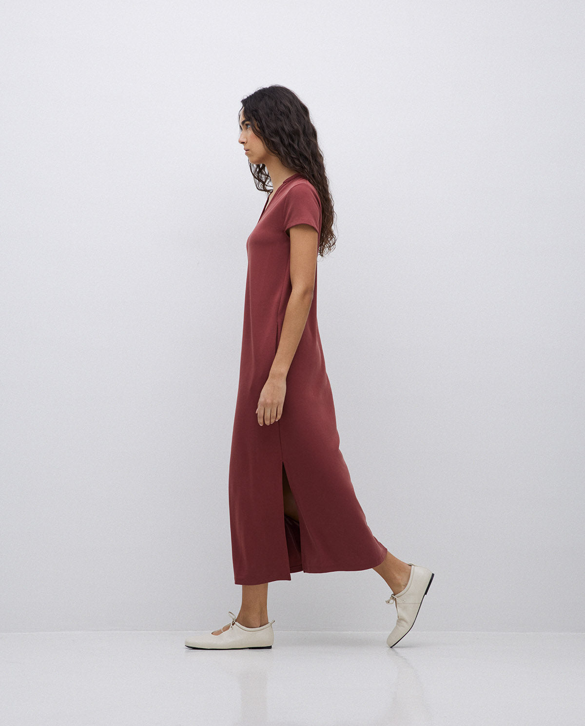 Yerse S/Sleeve V Neck Dress 42113Ys