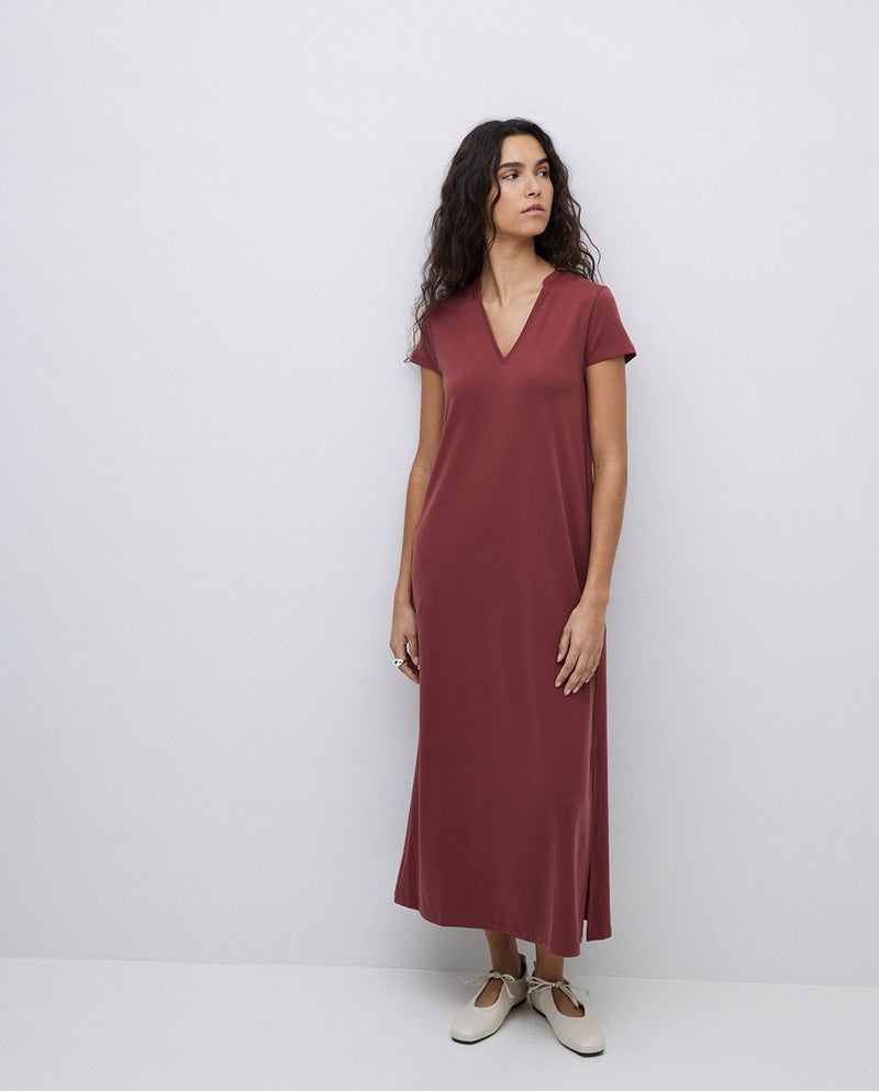 Yerse S/Sleeve V Neck Dress 42113Ys