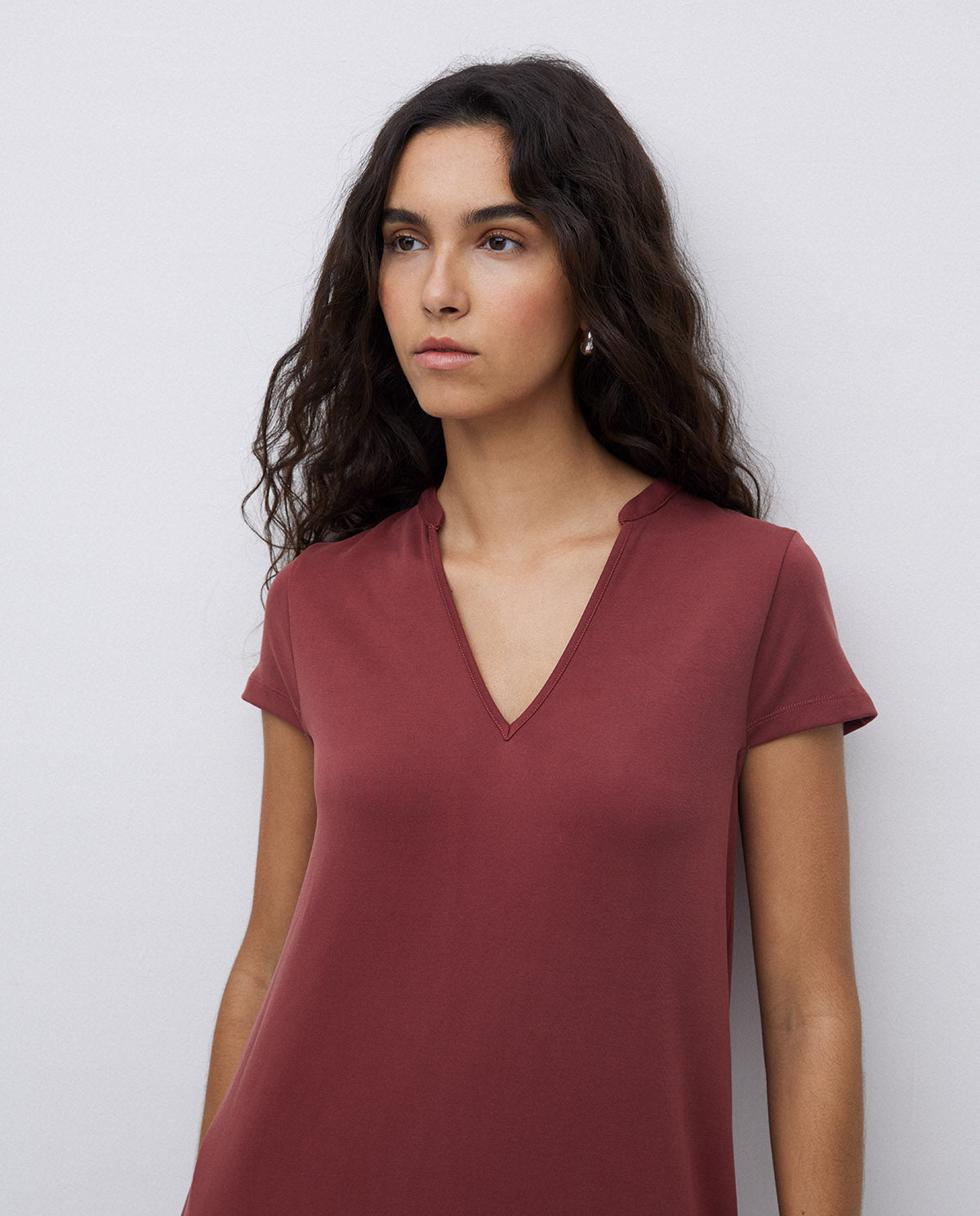 Yerse S/Sleeve V Neck Dress 42113Ys