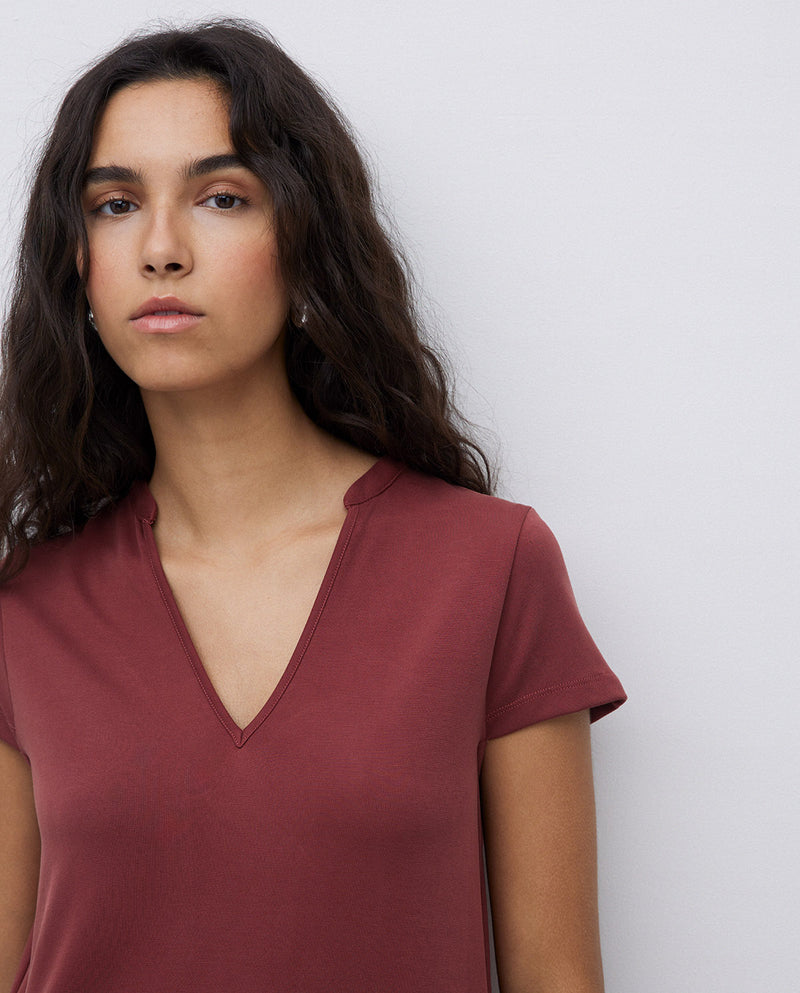 Yerse S/Sleeve V Neck Dress 42113Ys