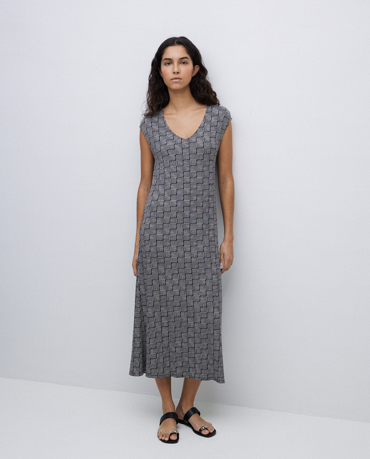 Yerse Sleeveless Printed Dress 42122Ys