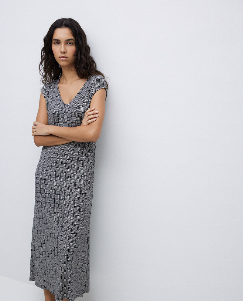 Yerse Sleeveless Printed Dress 42122Ys