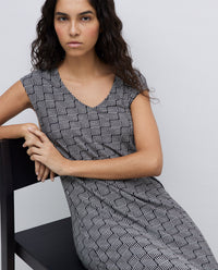Yerse Sleeveless Printed Dress 42122Ys
