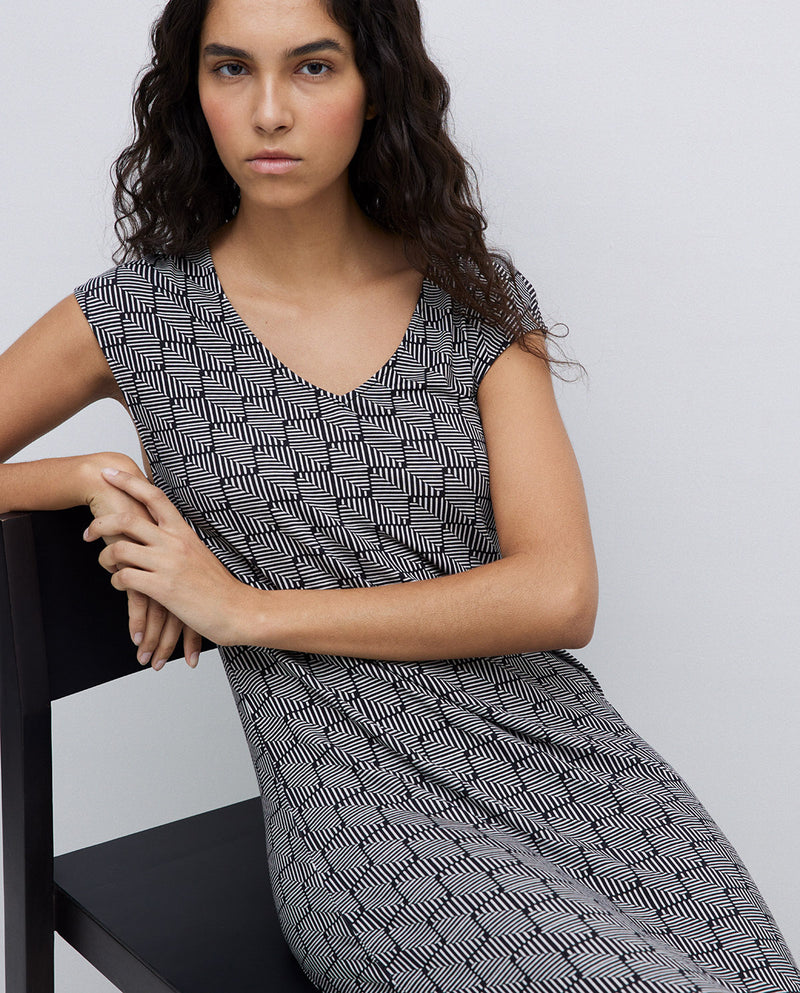 Yerse Sleeveless Printed Dress 42122Ys