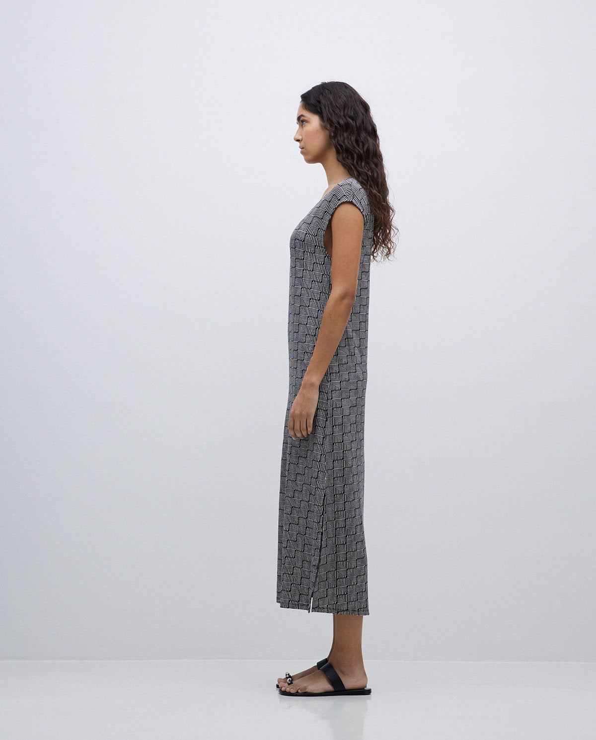 Yerse Sleeveless Printed Dress 42122Ys