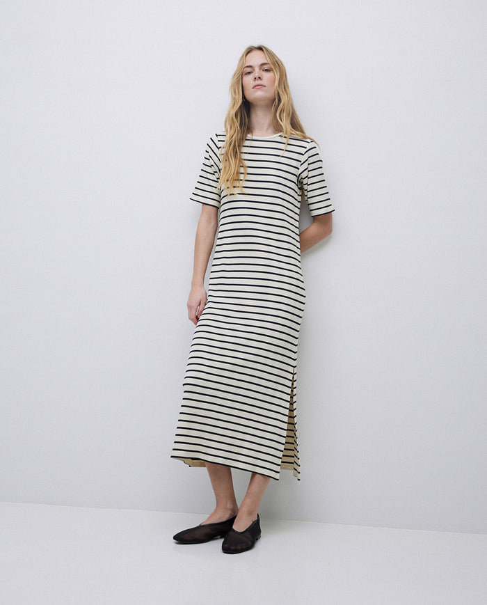 Yerse S/Sleeve Stripe Dress 42495Ys