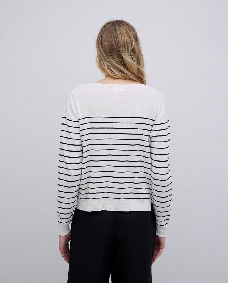 Yerse Long Sleeve Stripe Sweater 42502Ys