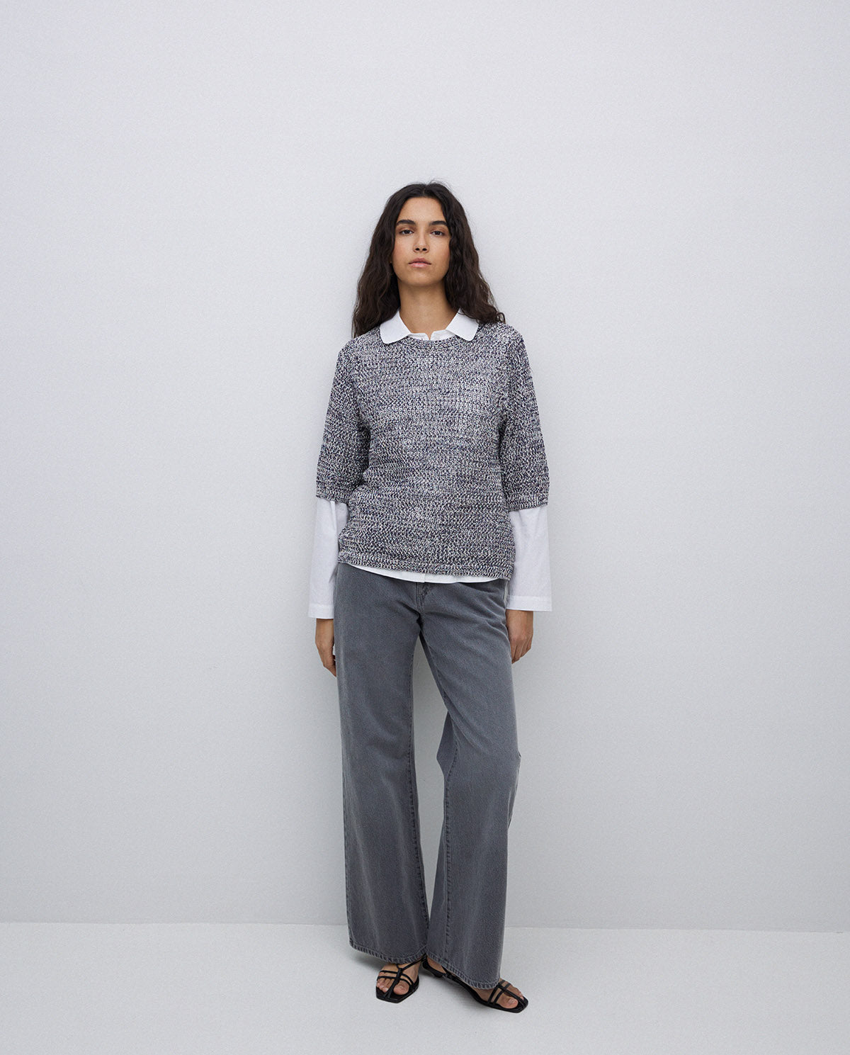 Yerse 3/4 Sleeve Knitted Jumper 42526Ys