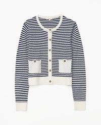 Yerse 2 Pocket stripe Cardigan 42535Ys