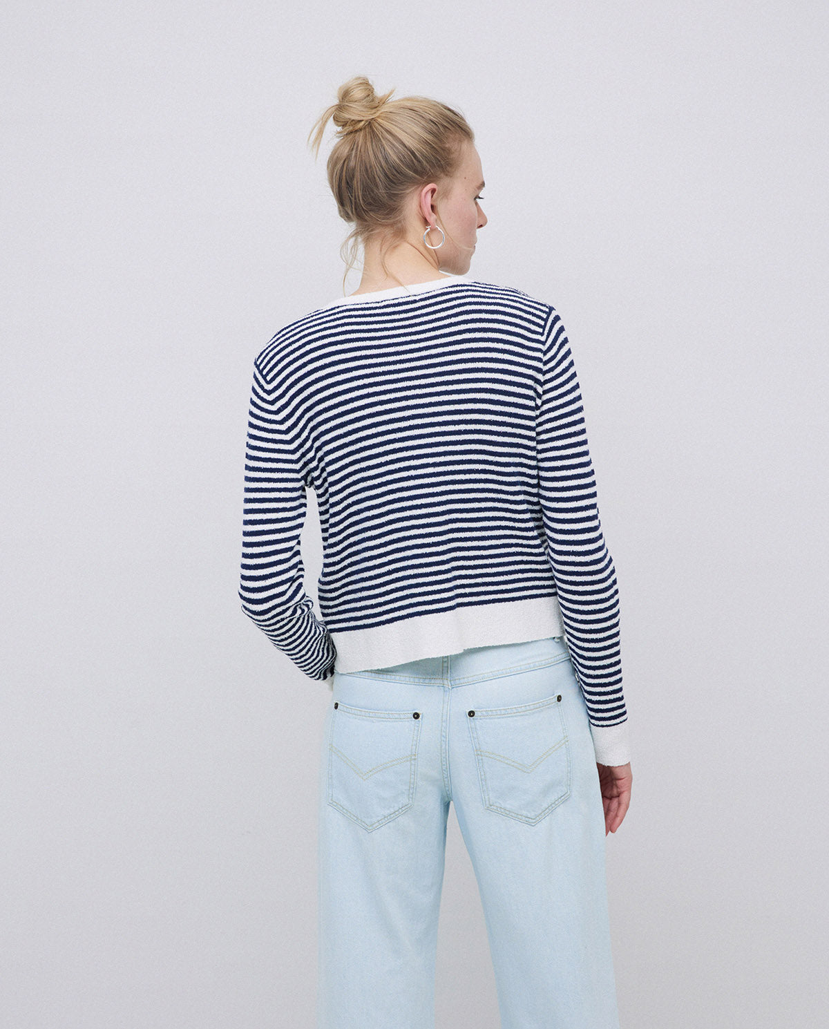 Yerse 2 Pocket stripe Cardigan 42535Ys
