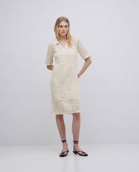 Yerse S/Sleeve Crochet Dress 42549Ys