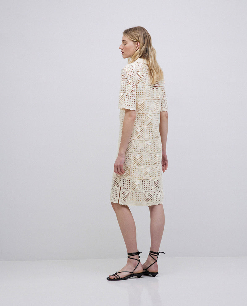 Yerse S/Sleeve Crochet Dress 42549Ys