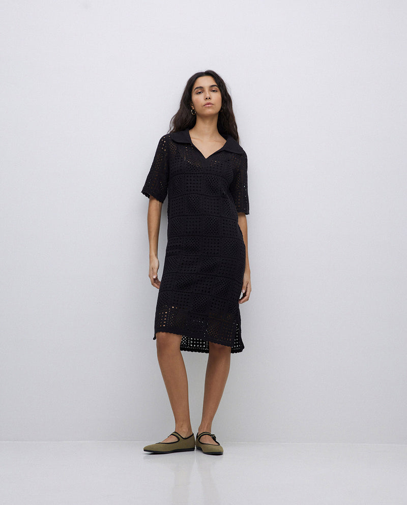 Yerse S/Sleeve Crochet Dress 42549Ys