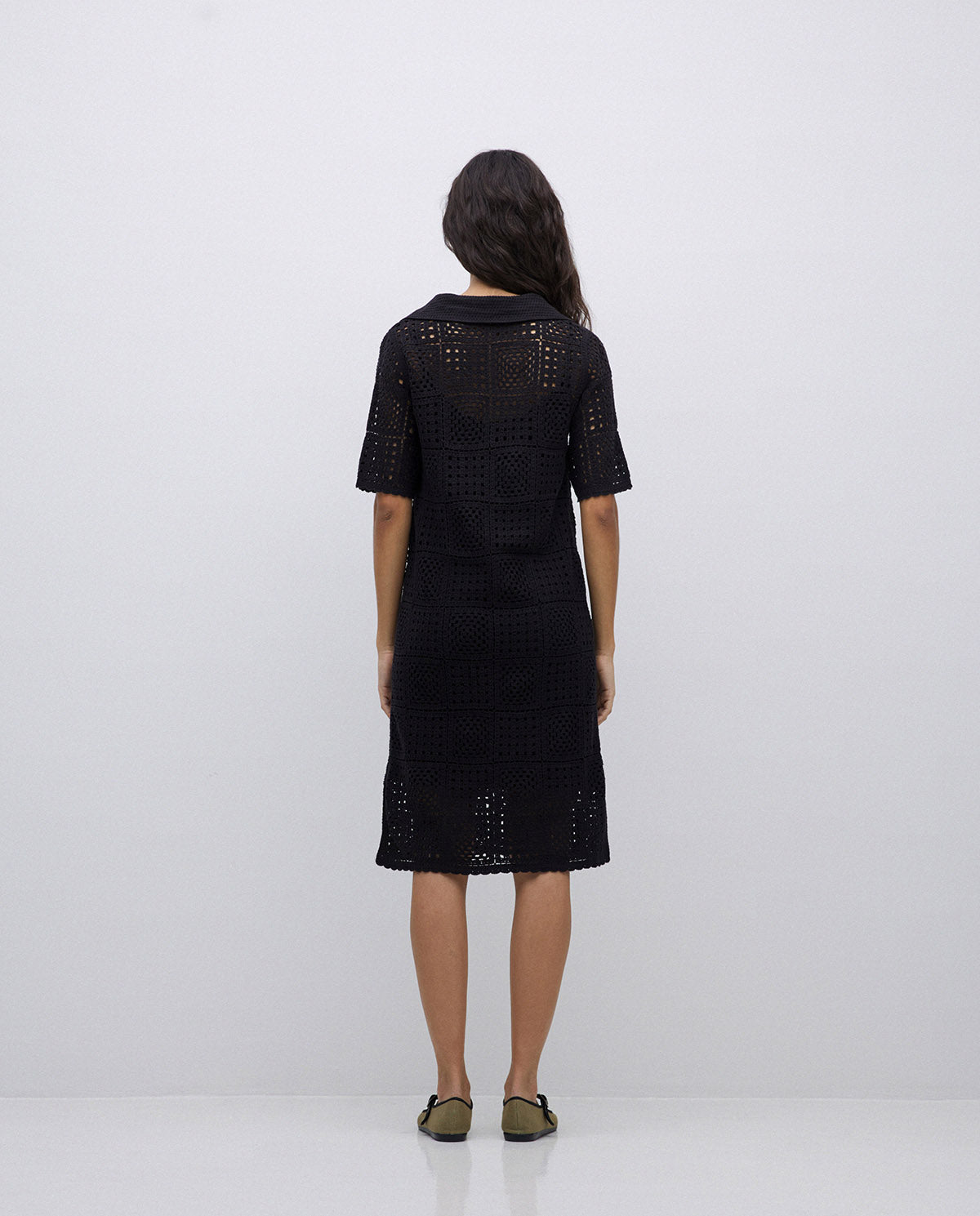 Yerse S/Sleeve Crochet Dress 42549Ys