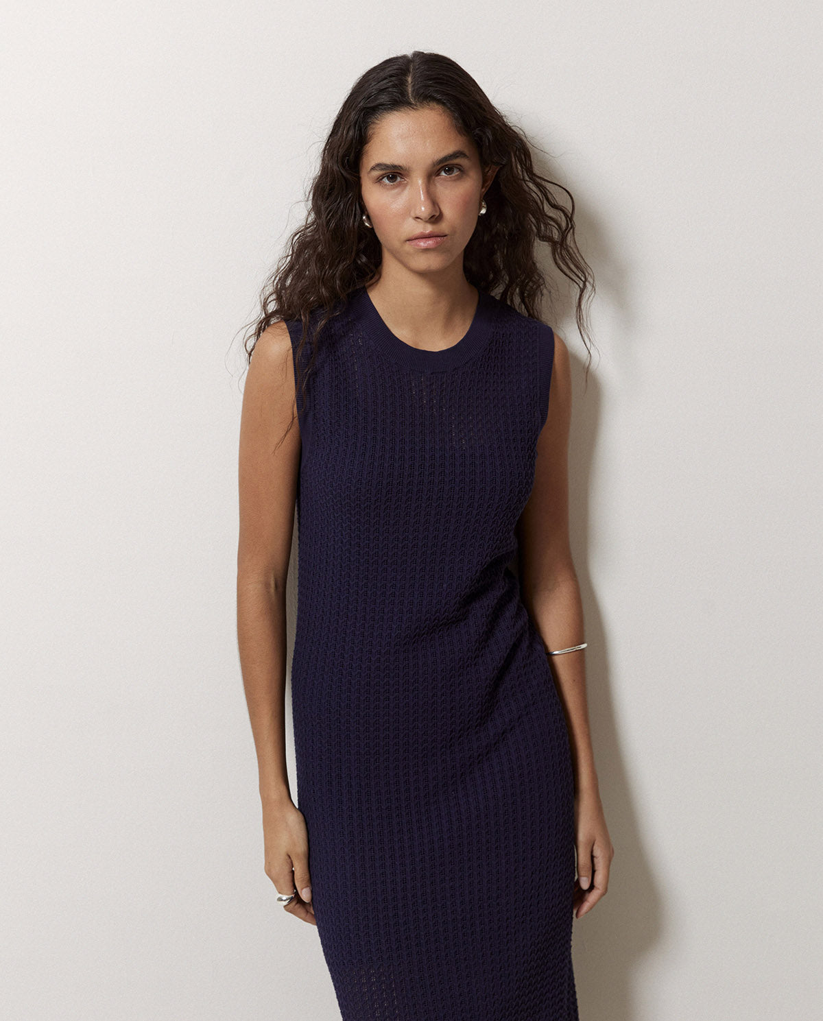 Yerse Sleeveless Textured Dress 42559Ys