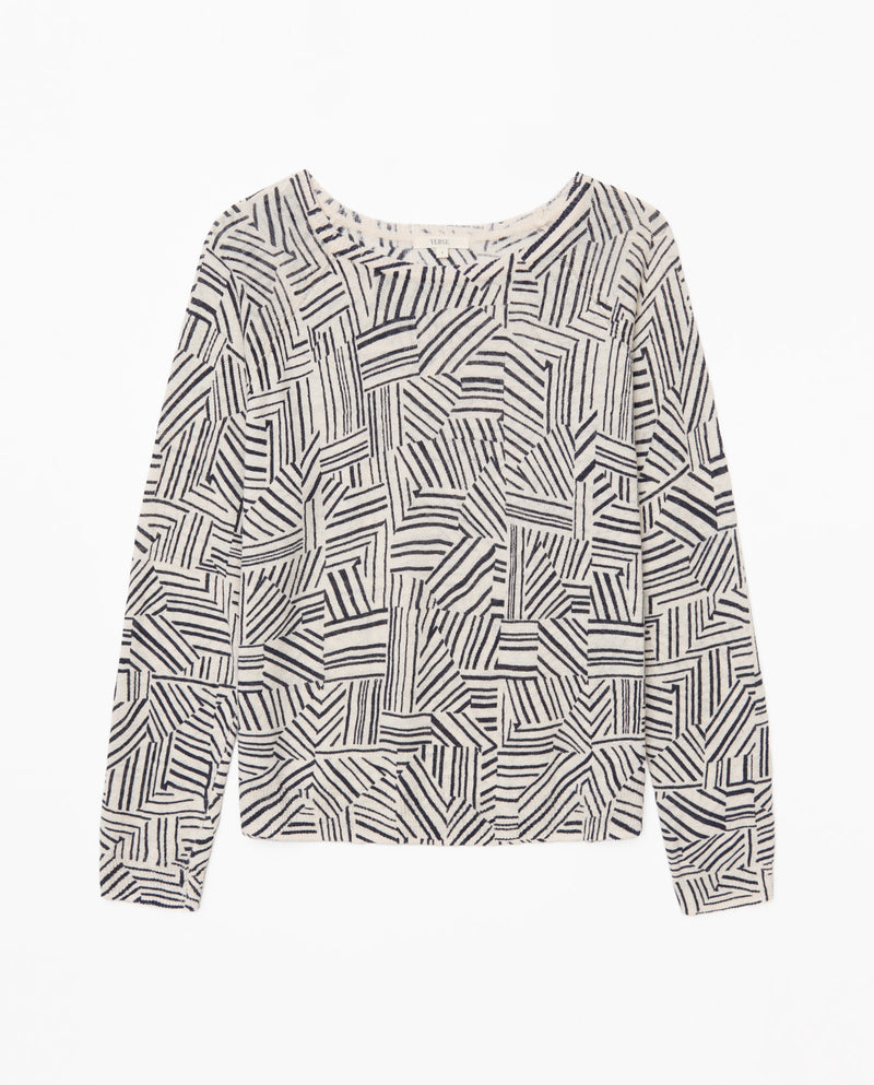Yerse Long Sleeve Printed Sweater 42563Ys