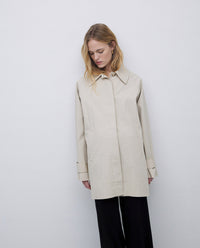 Yerse Raincoat in Beige & Chalk 42600Ys