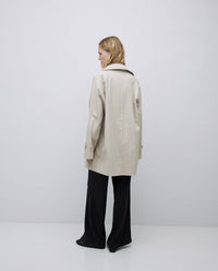 Yerse Raincoat in Beige & Chalk 42600Ys
