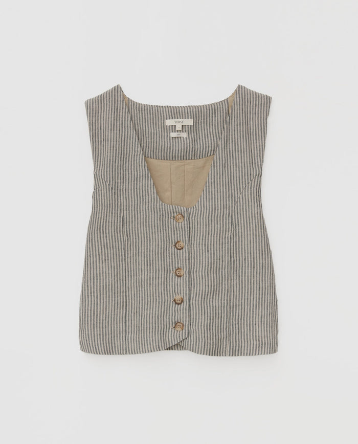 Yerse 5 Button Pinstripe Vest 42845Ys