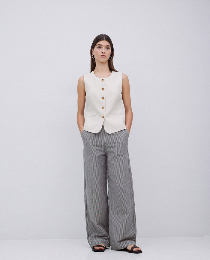 Yerse Pinstripe Relaxed Leg Pant 42846Ys